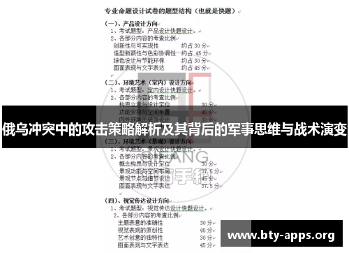 俄乌冲突中的攻击策略解析及其背后的军事思维与战术演变 俄乌冲突中的攻击策略解析及其背后的军事思维与战术演变